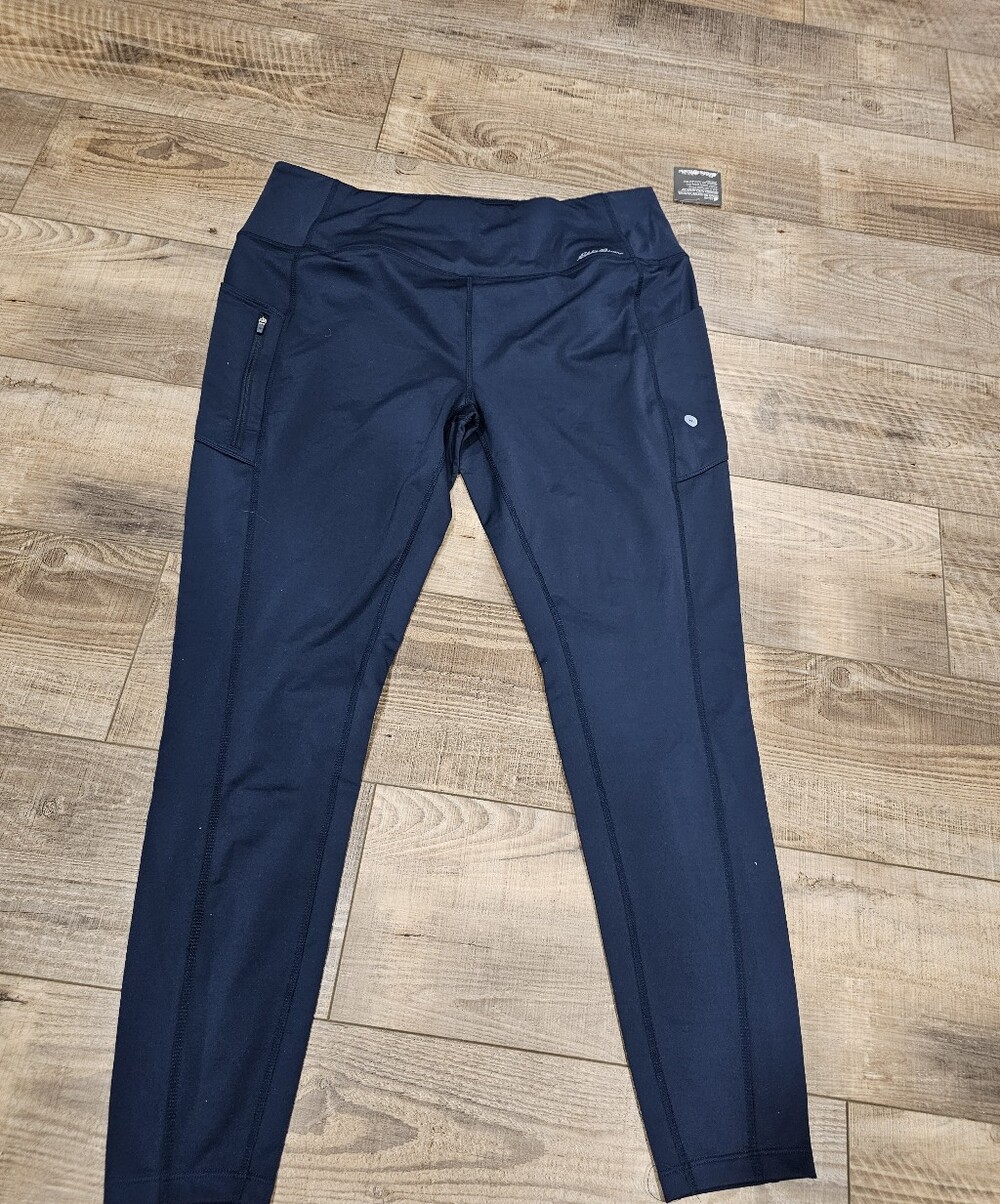 NWT Eddie Bauer Crossover Trail Adventure XL High Rise Leggings Indigo Fleece
